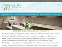Tablet Screenshot of pariserderm.com